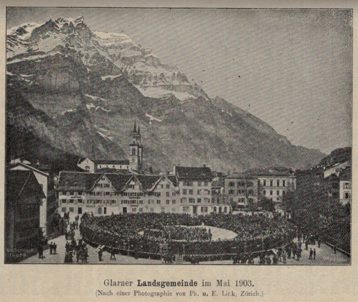 <p>Die Glaner Landsgemeinde Mai 1903 , 304 * 8 Folge </p>